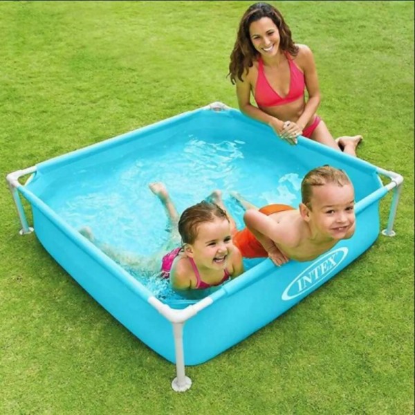 Дитячий каркасний басейн (122х122х30см) Mini Frame Intex 57173