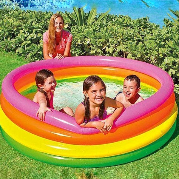 Дитячий надувний басейн (168х46см) Intex 56441 NP «Веселка»