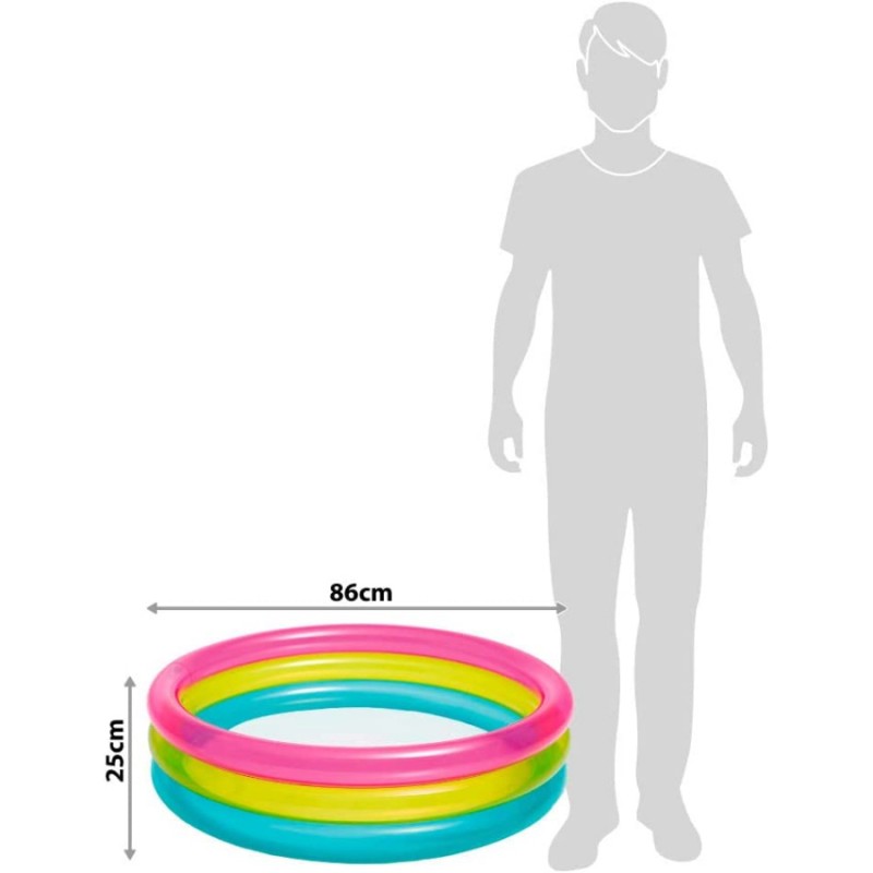 Детский надувной бассейн (86х25см) Intex Радуга 57104NP