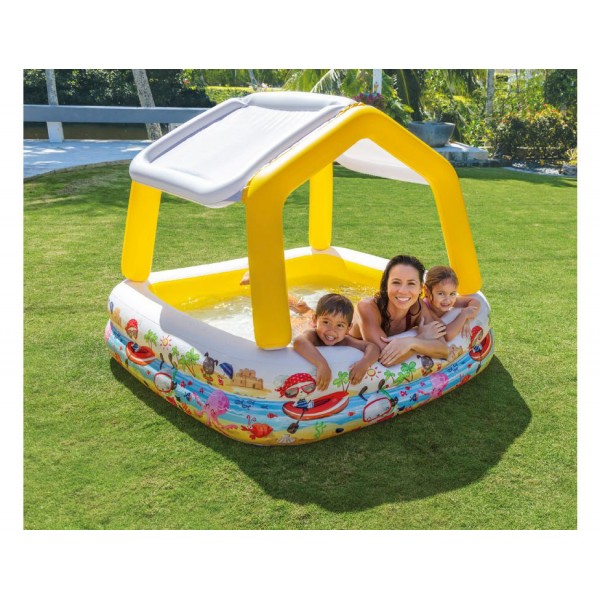 Дитячий надувний басейн з дахом (157x157x122см) Intex 57470