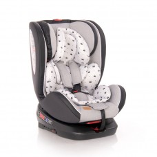 Автокресло-ребордер Lorelli Nebula Isofix 0-36 kg Grey Crowns серое