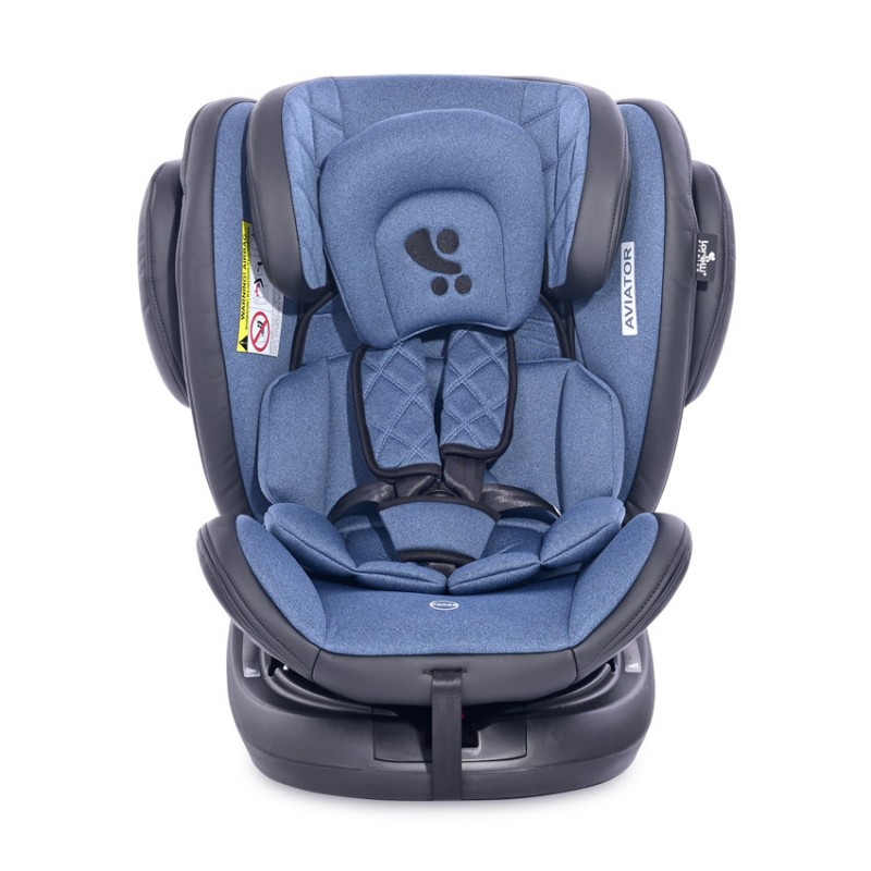 Автокресло поворотное 0+/1/2/3 Lorelli Aviator Isofix Black&Blue (10071302168)