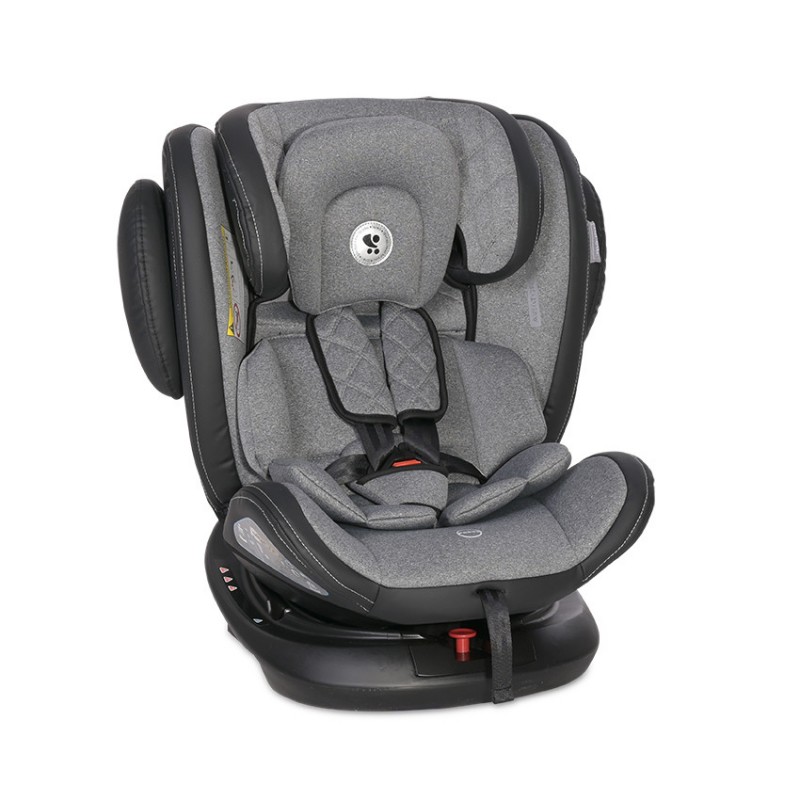 Автокрісло поворотне 0+/1/2/3 Lorelli Aviator Isofix Black&Light Grey світло-сірий