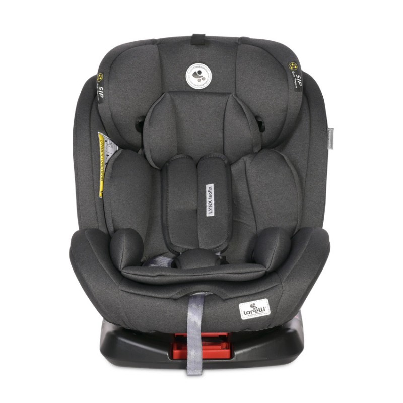 Поворотное автокресло-ребордер Lynx Isofix 0-36 кг Black Graphite темно-серое