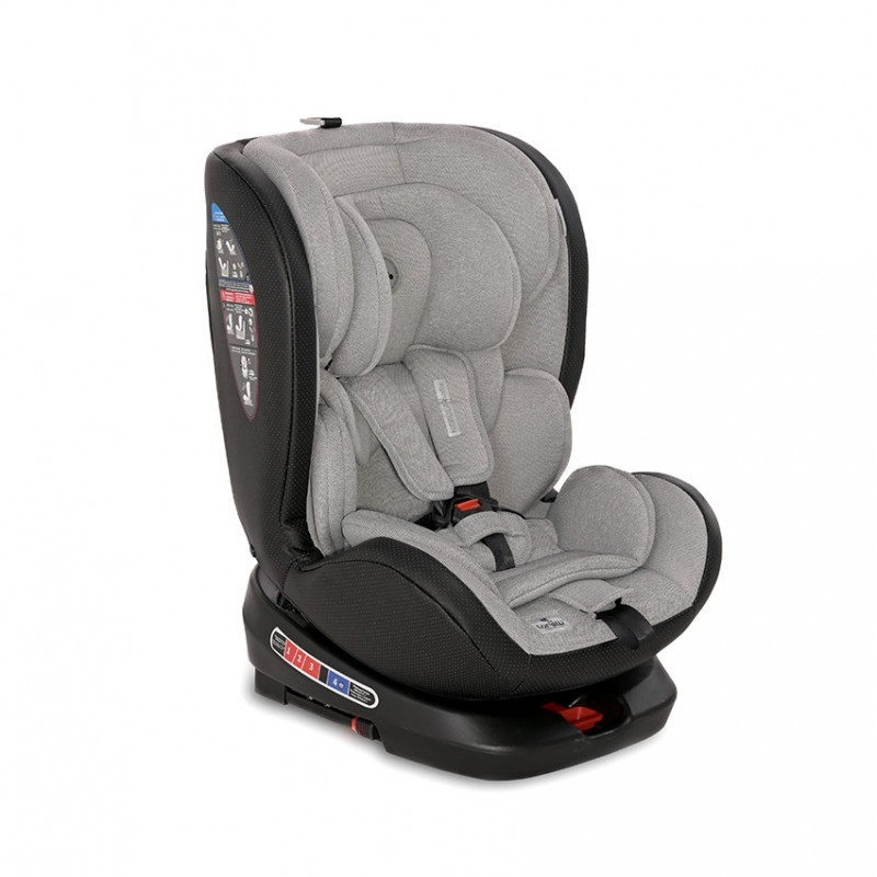 Автокресло-ребордер Lorelli Nebula Isofix 0-36 kg Grey Leather серое