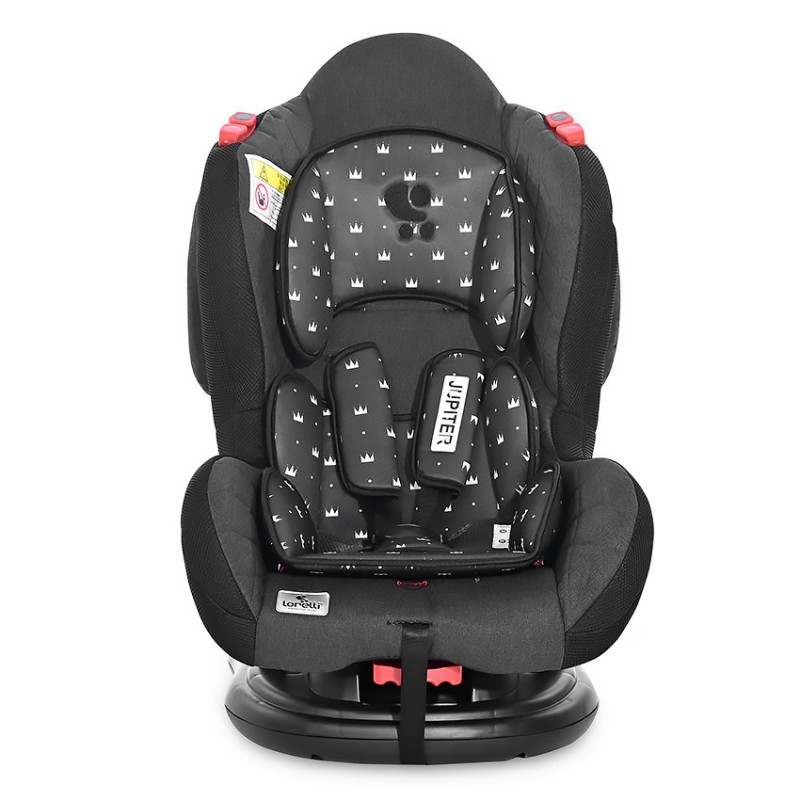 Автокресло для детей 0-7 лет (0-25 кг) Lorelli Jupiter Black Crowns Черный с белым