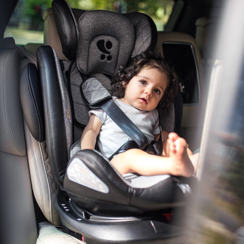 Автокресло поворотное 0+/1/2/3 Lorelli Aviator Isofix Black&Dark Grey темно-серый