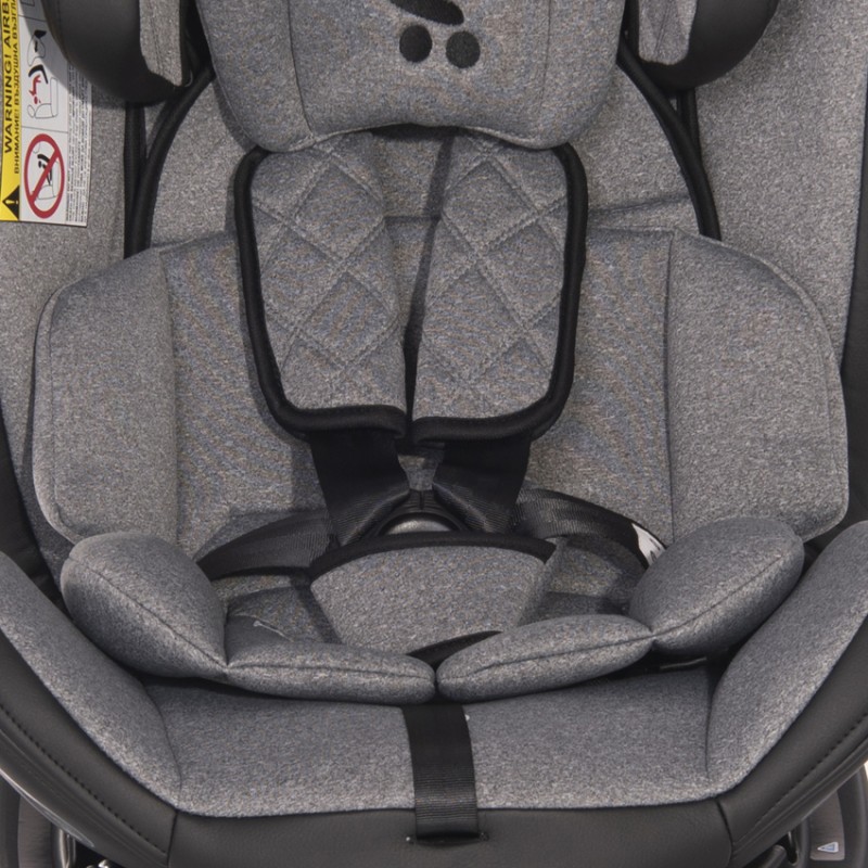 Автокрісло поворотне 0+/1/2/3 Lorelli Aviator Isofix Black&Light Grey світло-сірий