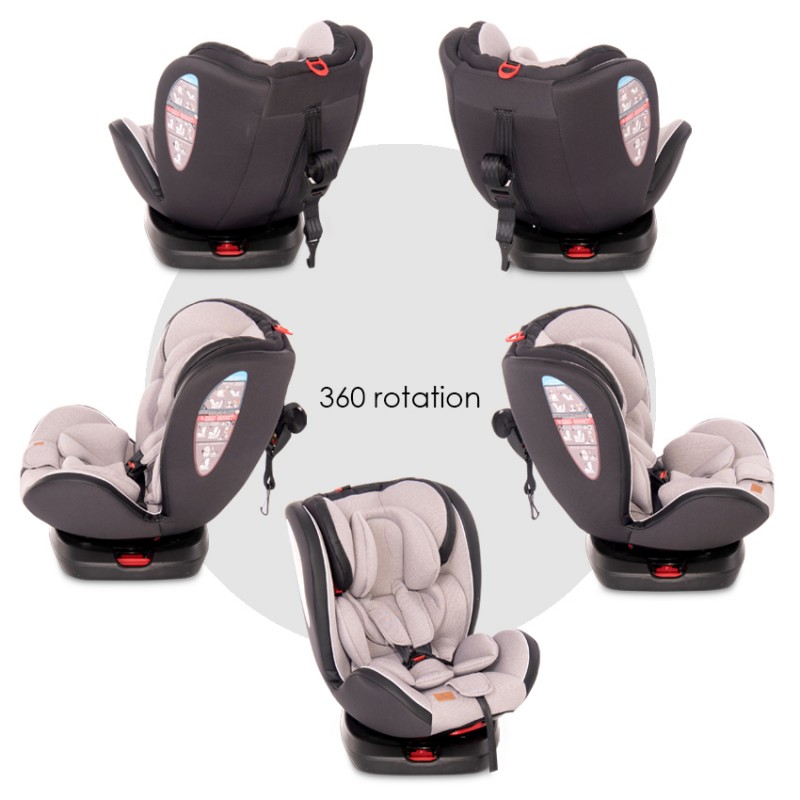 Автокресло-ребордер Lorelli Nebula Isofix 0-36 kg Grey Leather серое