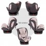 Автокресло-ребордер Lorelli Nebula Isofix 0-36 kg Grey Crowns серое