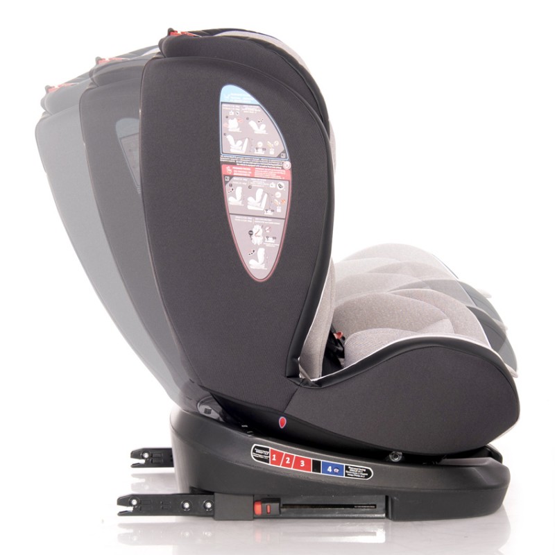 Автокресло-ребордер Lorelli Nebula Isofix 0-36 kg Grey Crowns серое