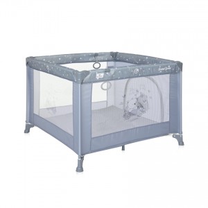 Манеж квадратный Happy Game Zone Silver Blue Car синий