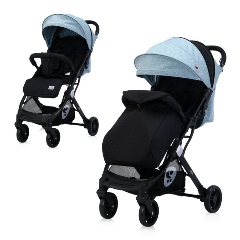 Прогулянкова коляска Lorelli Fiorano Black&Silver Blue Блакитна