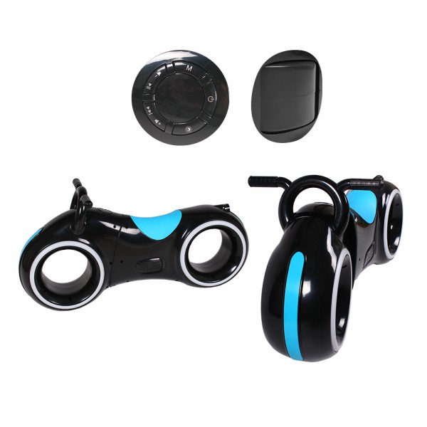 Детский беговел Tron Bike (космобайк) Bluetooth с Led подсветкой колес Tilly GS-0020 Black/Blue