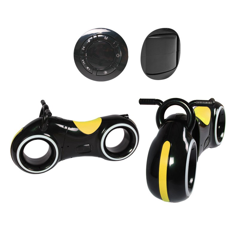 Дитячий біговел Tron Bike (космобайк) Bluetooth з Led підсвічуванням коліс Tilly GS-0020 Black/Yellow