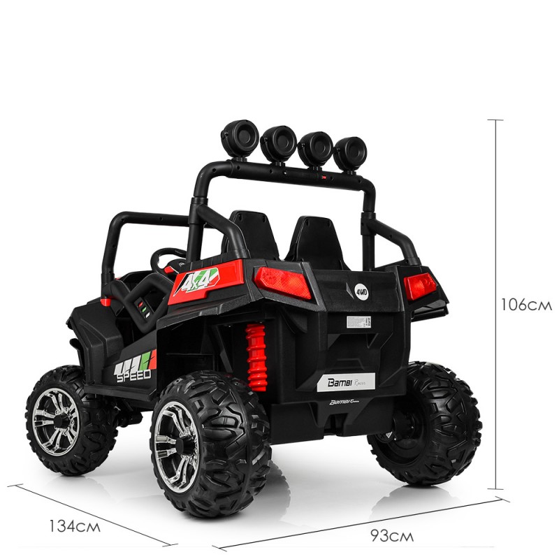 Детский двухместный электромобиль 4×4 Buggy (Багги) M 3454(2)EBLR-3 красный
