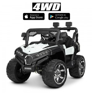 Детский электромобиль Джип Bambi Racer M 4198EBLR-1 белый