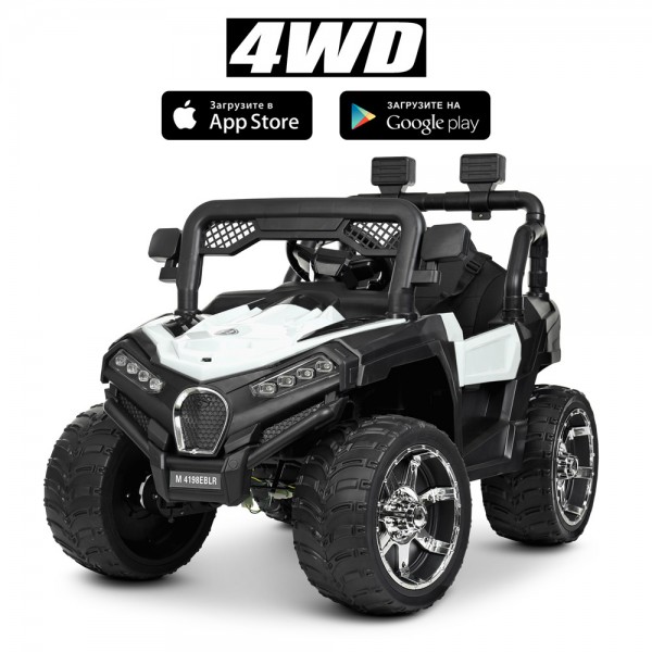 Дитячий електромобіль Джип Bambi Racer M 4198EBLR-1 білий