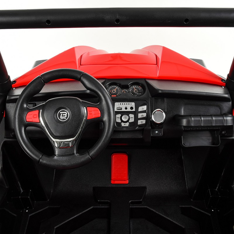 Детский двухместный электромобиль 4×4 Buggy (Багги) M 3454(2)EBLR-3 красный