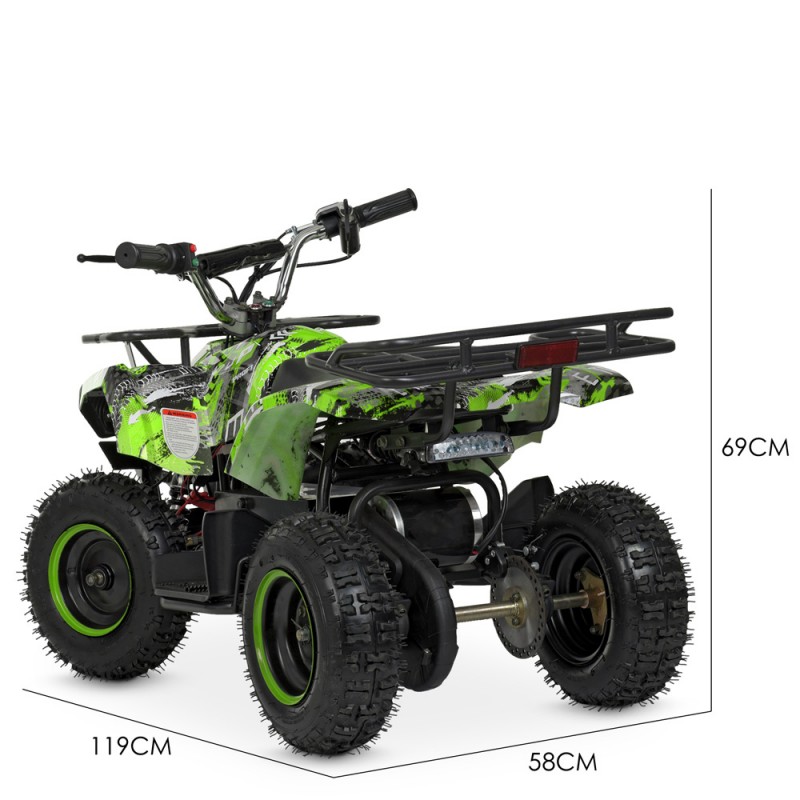Электроквадроцикл детский 800W, скорость до 22 км/ч, HB-ATV800AS-5 зеленый