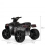 Дитячий електричний квадроцикл Bambi з шкіряним сидінням M 3893ELM-19 карбон