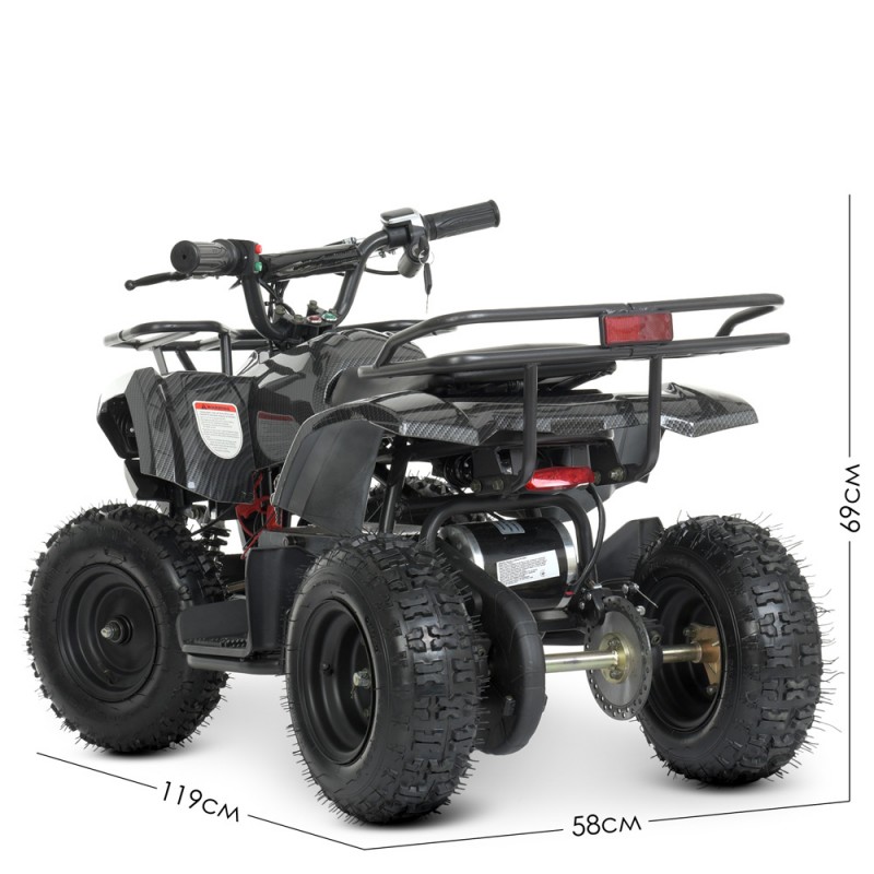 Электроквадроцикл детский 800W, скорость до 22 км/ч, HB-ATV800AS-19 карбон