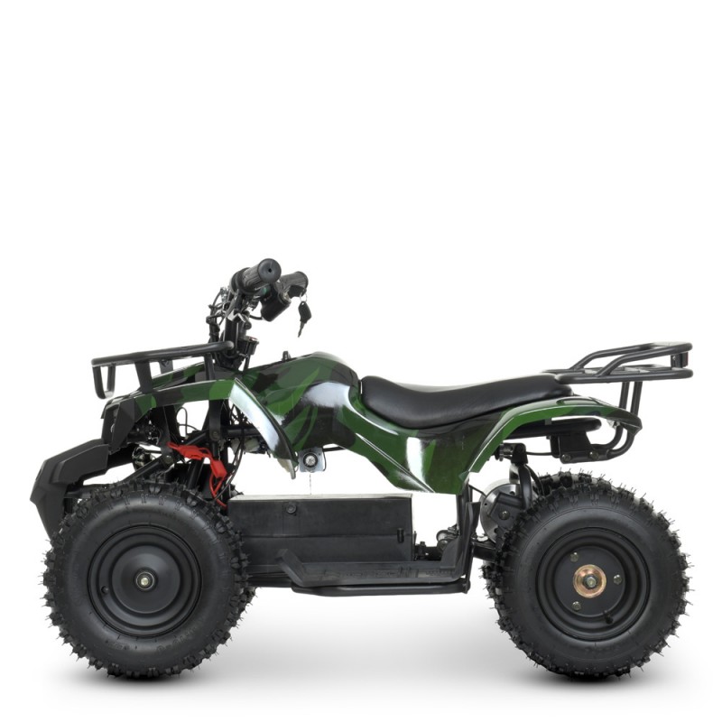 Электроквадроцикл детский 800W, скорость до 22 км/ч, HB-ATV800AS-10 зеленый камуфляж
