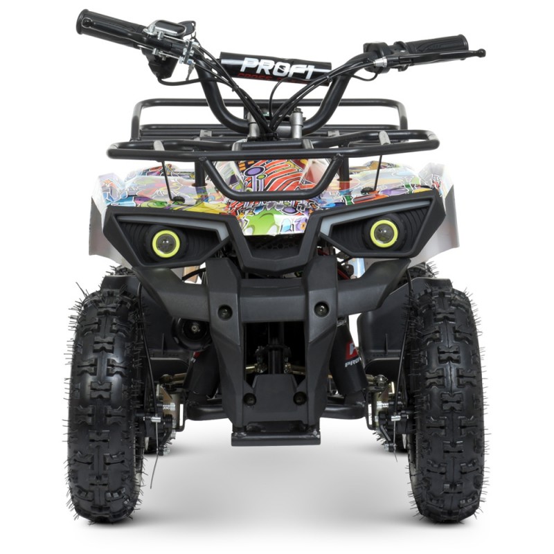 Електроквадроцикл дитячий 800W, швидкість до 22 км/год, HB-ATV800AS-BR графіті