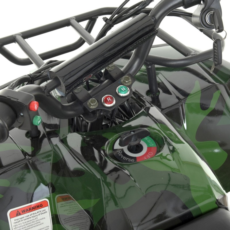 Электроквадроцикл детский 800W, скорость до 22 км/ч, HB-ATV800AS-10 зеленый камуфляж