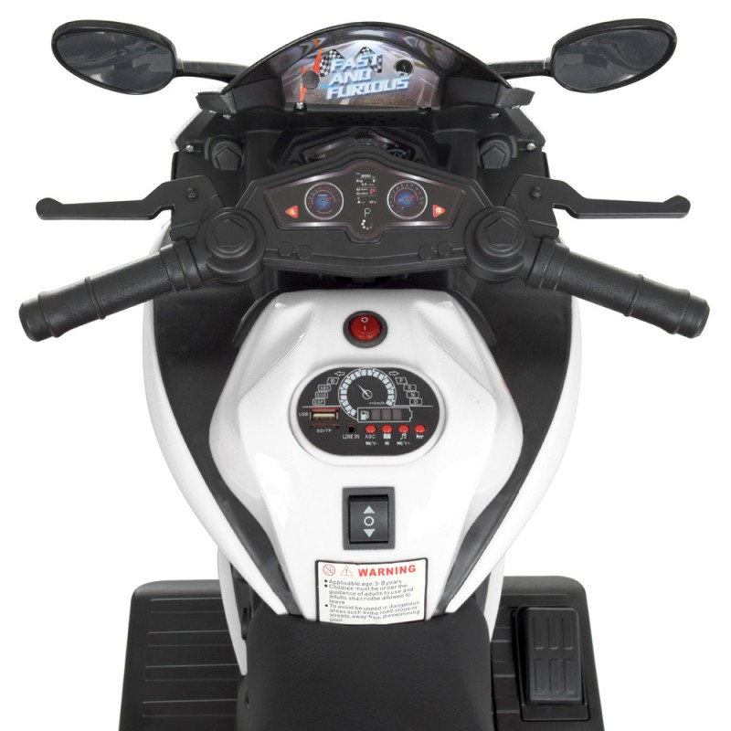 Дитячий триколісний електромотоцикл Bambi Racer M 4454EL-1 білий