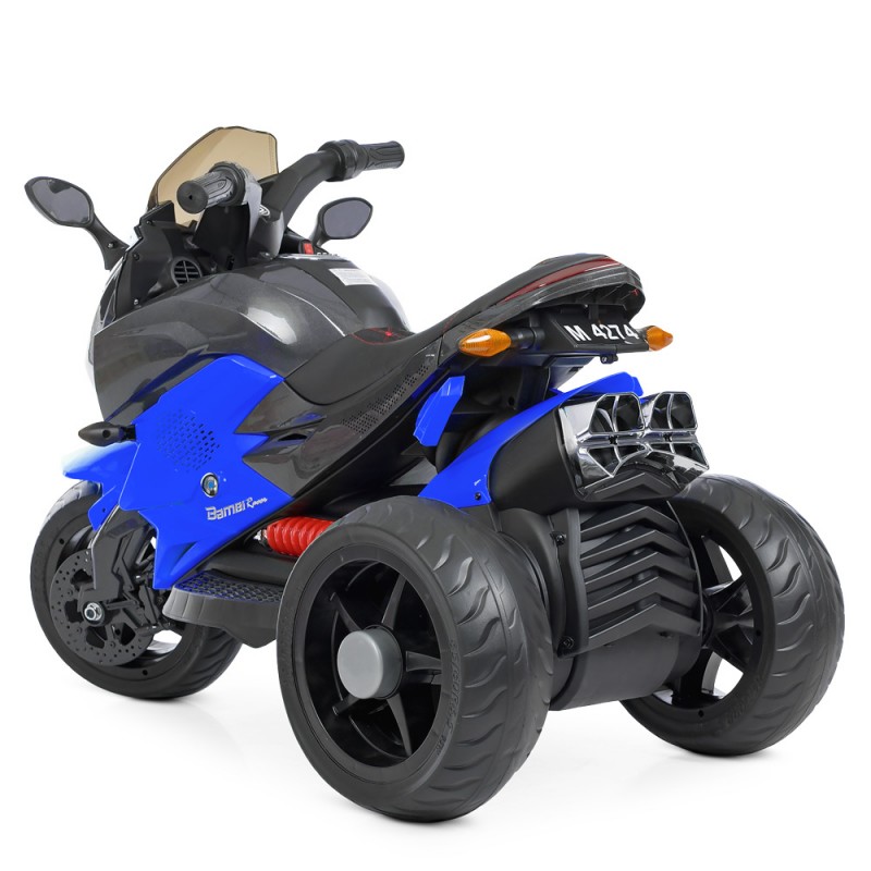 Детский трехколесный мотоцикл на аккумуляторе Bambi M 4274EL-4 синий