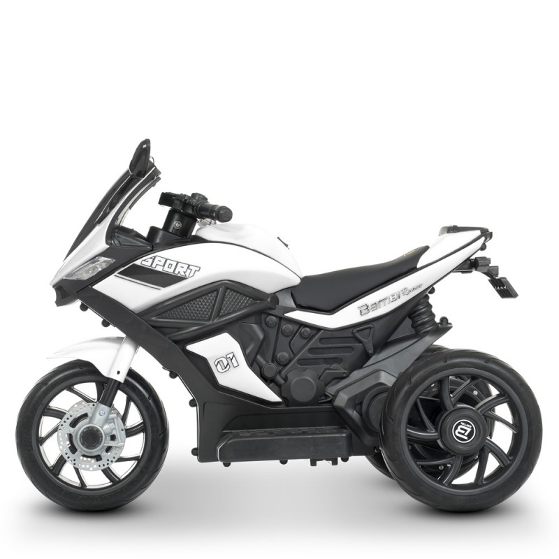 Дитячий триколісний електромотоцикл Bambi Racer M 4454EL-1 білий