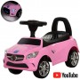 Каталка-толокар Mercedes з гумовими колесами Bambi M 3147C-8 рожевого кольору