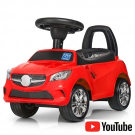 Каталка-толокар Mercedes з гумовими колесами Bambi M 3147C-3 червоного кольору