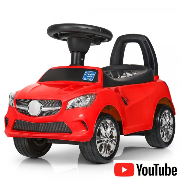 Каталка-толокар Mercedes с резиновыми колесами Bambi M 3147C-3 красного цвета