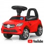 Каталка-толокар Mercedes с резиновыми колесами Bambi M 3147C-3 красного цвета