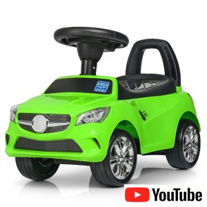 Каталка-толокар Mercedes с резиновыми колесами Bambi M 3147C-5 зеленого цвета