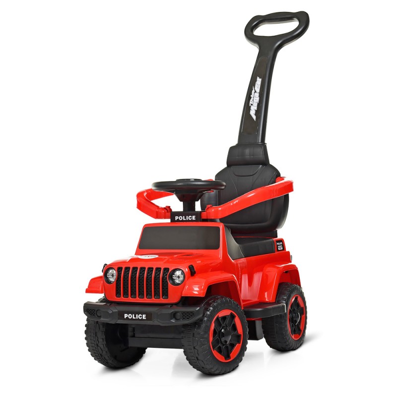 Каталка-толокар з батьківською ручкою BAMBI M 4288-3 червоний