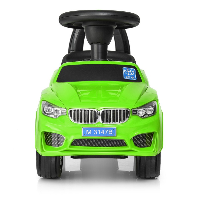 Каталка-толокар BMW з гумовими колесами Bambi M 3147B-5 зеленого кольору