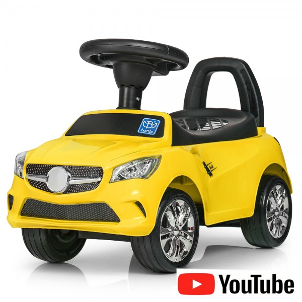 Каталка-толокар Mercedes с резиновыми колесами Bambi M 3147C-6 желтого цвета