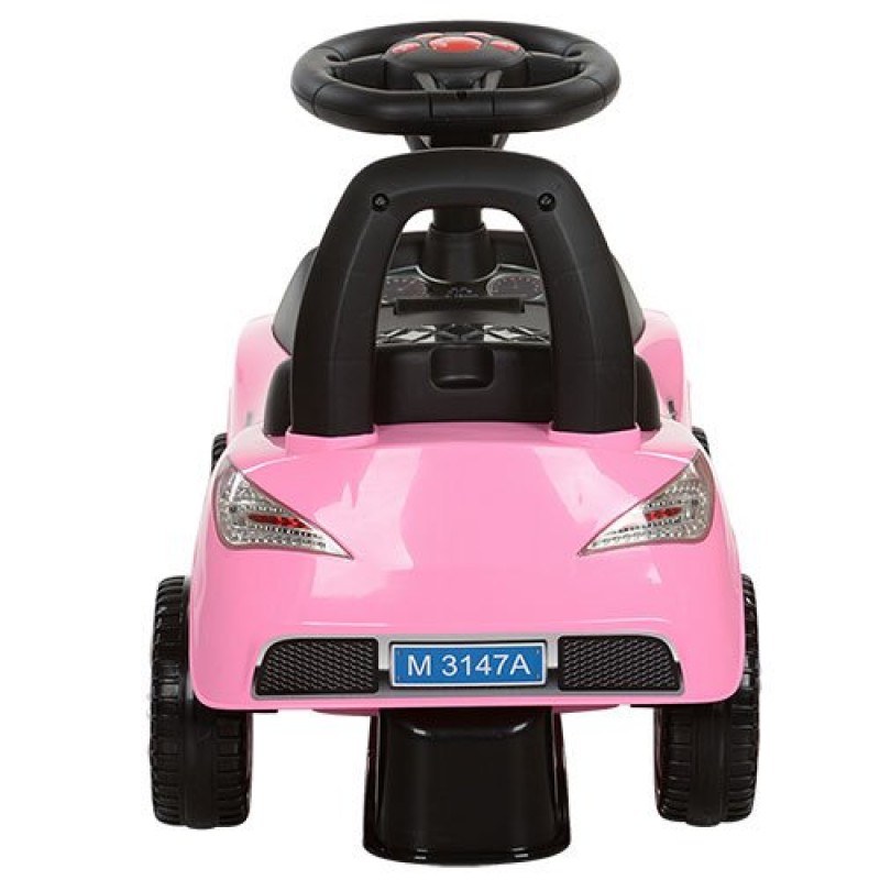 Машинка-толокар Audi з гумовими колесами Bambi M 3147A-8 рожевого кольору