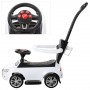 Дитячий толокар-каталка з батьківською ручкою Bambi M 3503A-1 білого кольору
