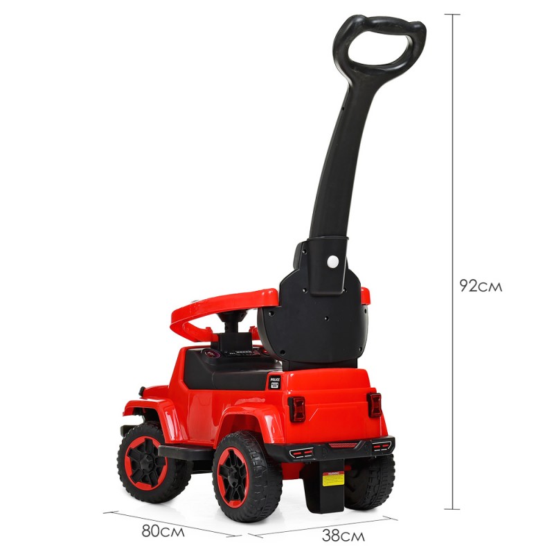 Каталка-толокар з батьківською ручкою BAMBI M 4288-3 червоний