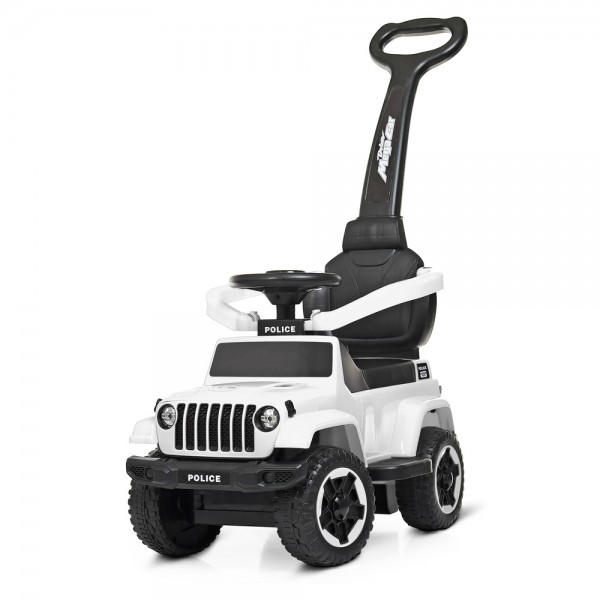 Каталка-толокар з батьківською ручкою BAMBI M 4288-1 білий
