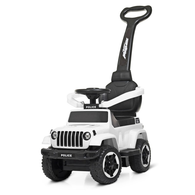 Каталка-толокар з батьківською ручкою BAMBI M 4288-1 білий