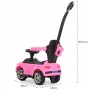 Каталка-толокар с магнитолой MP3 и родительской ручкой Bambi M 3503A(MP3)-8 розовый