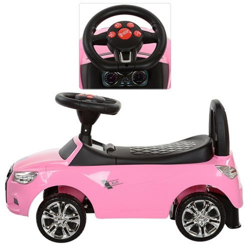 Машинка-толокар Audi з гумовими колесами Bambi M 3147A-8 рожевого кольору