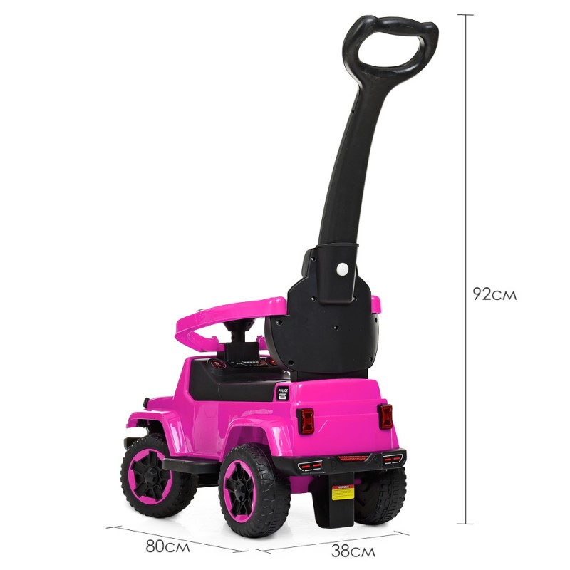 Каталка-толокар з батьківською ручкою BAMBI M 4288-8 рожевий