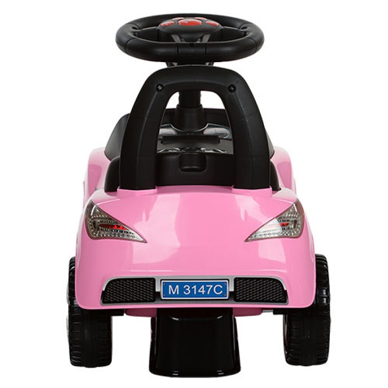 Каталка-толокар Mercedes з гумовими колесами Bambi M 3147C-8 рожевого кольору
