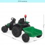 Дитячий електромобіль трактор з причепом Bambi Racer M 4573EBLR-5 зелений